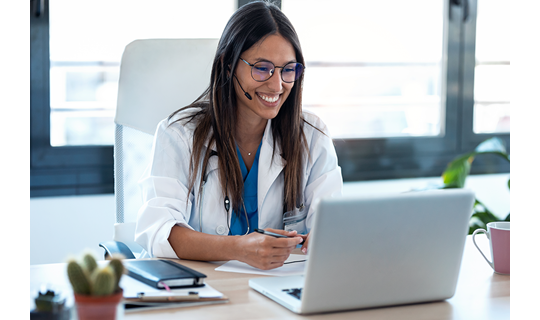 specialty medicine doctor doing telemedicine