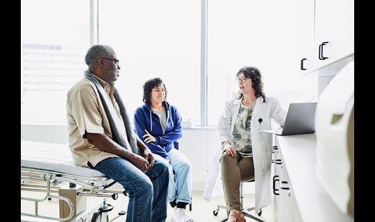 Patient with physician